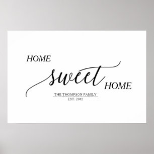 Zuhause Sweet Zuhause, Familienname Poster