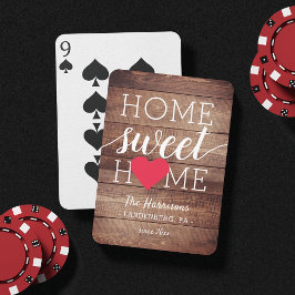 Zuhause Sweet Zuhause | Familienname und Heimat Spielkarten