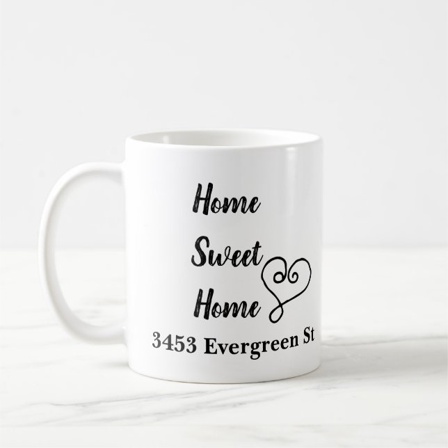 Zuhause Sweet Zuhause Family Housewarming-Geschenk Kaffeetasse (Links)
