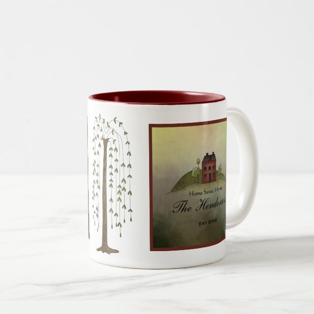 Zuhause Sweet Zuhause Family Name Tasse (VorderseiteRechts)