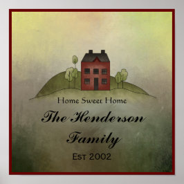 Zuhause Sweet Zuhause Family Name Wall Poster