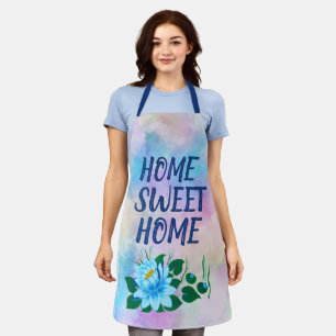 Zuhause Sweet Zuhause, farbenfroher Wasserfarbente Schürze