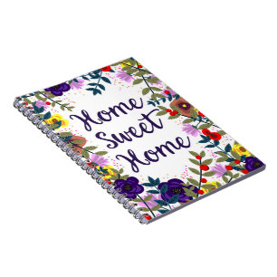 Zuhause Sweet Zuhause Floral Reef Notizblock