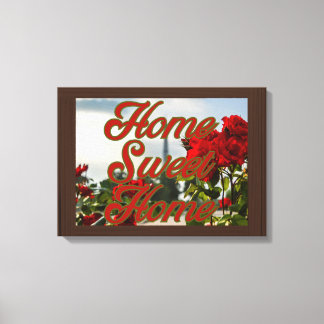 Zuhause Sweet Zuhause Floral Wall Art Leinwanddruck