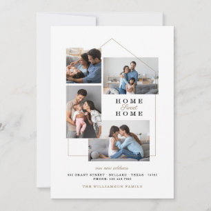 Zuhause Sweet Zuhause Foto Collage New Address Mov Ankündigung