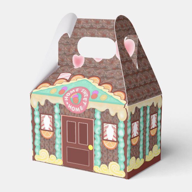 Zuhause Sweet Zuhause Gable Gefälligkeitsbox Geschenkschachtel (Vorderseite)