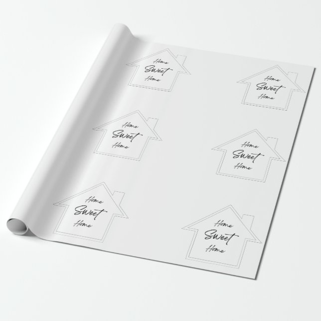Zuhause Sweet Zuhause Geschenkpapier (Ungerollt)