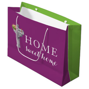 Zuhause Sweet Zuhause Gift Bag Große Geschenktüte