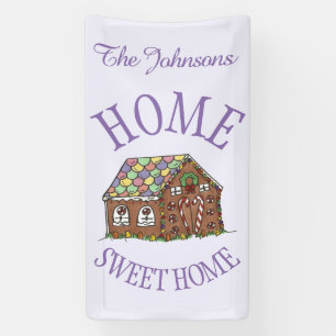 Zuhause Sweet Zuhause Gingerbrot House Holiday Banner