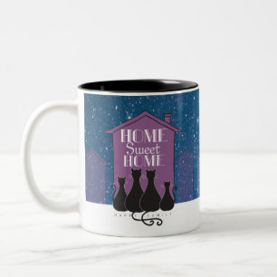 Zuhause sweet Zuhause - Happy Family Zweifarbige Tasse