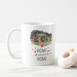Zuhause Sweet Zuhause Hearts House Floral Kaffeetasse