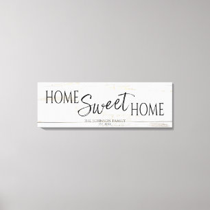 Zuhause Sweet Zuhause Housewärming Leinwanddruck