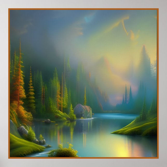 Zuhause Sweet Zuhause im Wald Poster (Vorne)