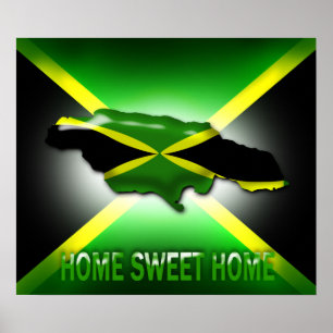 Zuhause Sweet Zuhause Jamaica Große Plakatwerbung Poster