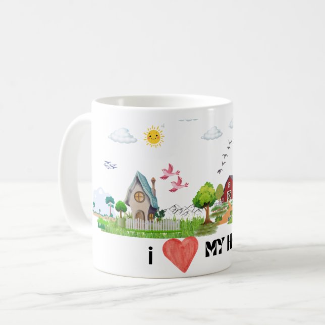 Zuhause Sweet Zuhause Kaffeetasse (Vorderseite Links)