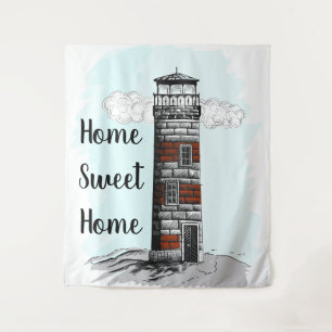 Zuhause Sweet Zuhause Lighthouse Wandteppich