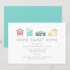 Zuhause Sweet Zuhause Minimalistisch Housewarming  Einladung