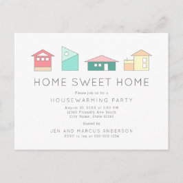 Zuhause Sweet Zuhause Minimalistisch Housewarming  Postkarte