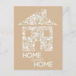 Zuhause Sweet Zuhause - Neue Adressenpostkarte Ankündigungspostkarte
