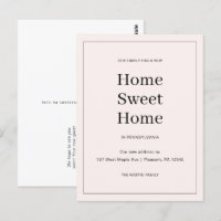 Zuhause Sweet Zuhause Neue Ankündigung zur Adresse