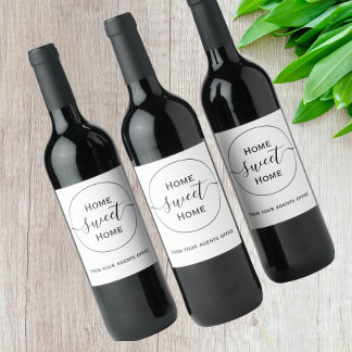 Zuhause sweet Zuhause neue Zuhause-Geschenk von Ag Weinetikett