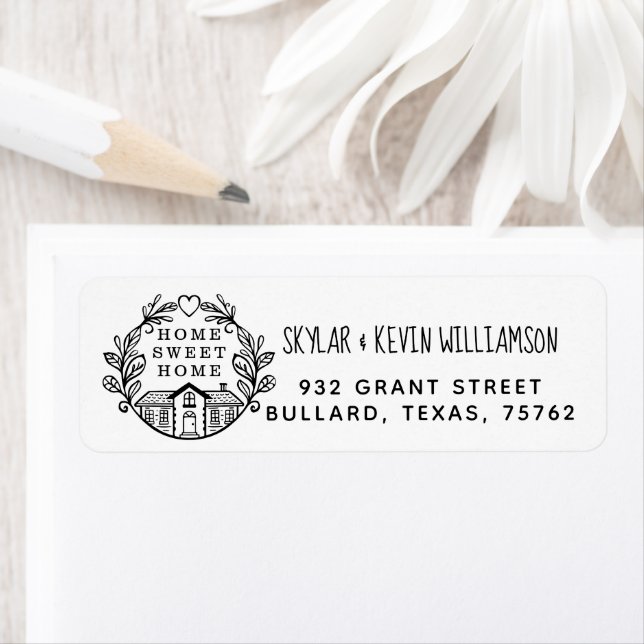 Zuhause Sweet Zuhause New Address Laurel Wreath Wh (Insitu)