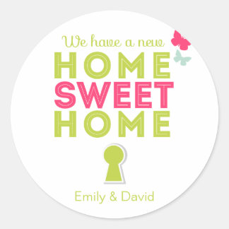 Zuhause Sweet Zuhause {new Zuhause} Cupcake Topper Runder Aufkleber