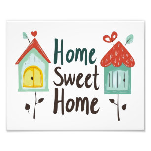 Zuhause Sweet Zuhause Niedlich House Fotodruck