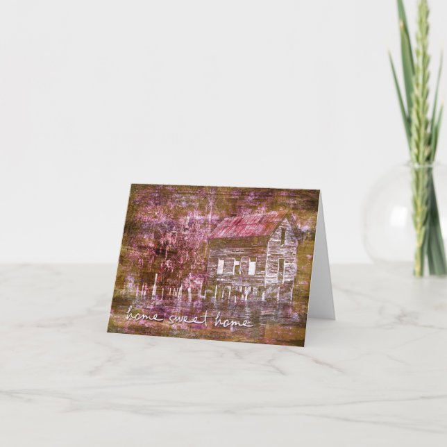 Zuhause Sweet Zuhause Notecard Karte (Vorderseite)