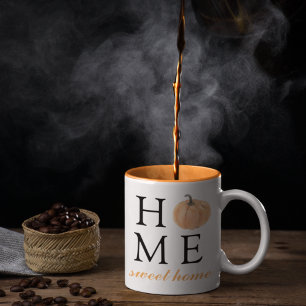 Zuhause Sweet Zuhause   Orange Pumpkin   Herbstsai Zweifarbige Tasse