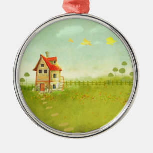 Zuhause Sweet-Zuhause-Ornament Silbernes Ornament