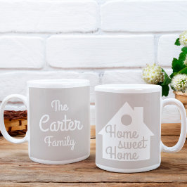 Zuhause Sweet Zuhause personalisiert Kaffeetasse