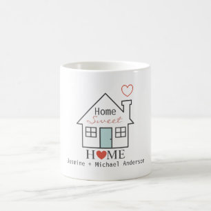 Zuhause Sweet Zuhause personalisiert Kaffeetasse