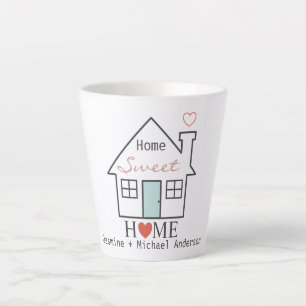 Zuhause Sweet Zuhause personalisiert Milchtasse