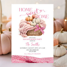 Zuhause Sweet Zuhause Pink Gingham Pumpkin Housewa