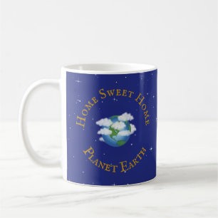 "Zuhause Sweet Zuhause Planet Earth" in Twinklern Kaffeetasse