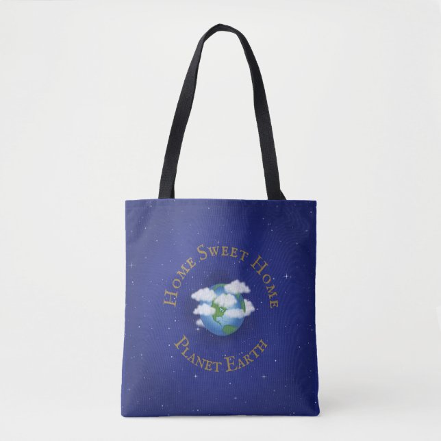 "Zuhause Sweet Zuhause Planet Earth" Whimsical Ast (Vorderseite)