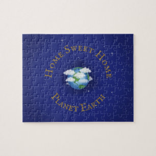 "Zuhause Sweet Zuhause Planet Earth" Whimsical Ast Puzzle
