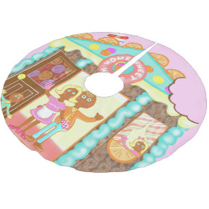 Zuhause Sweet Zuhause Polyester Weihnachtsbaumdecke