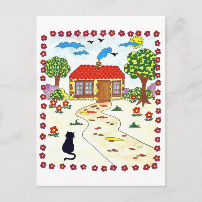 Zuhause Sweet Zuhause Postkarte (Vorderseite)