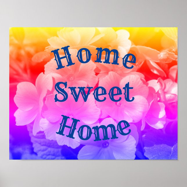 Zuhause Sweet Zuhause Primrose Blume Poster (Vorne)