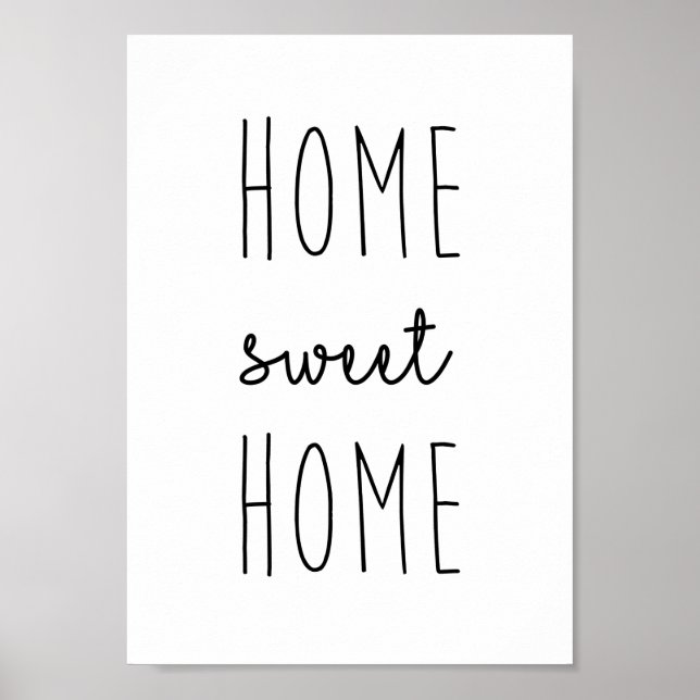 Zuhause Sweet Zuhause Print Poster (Vorne)