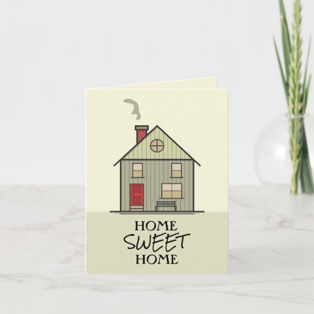 Zuhause Sweet Zuhause Quote House Karte (Vorderseite)