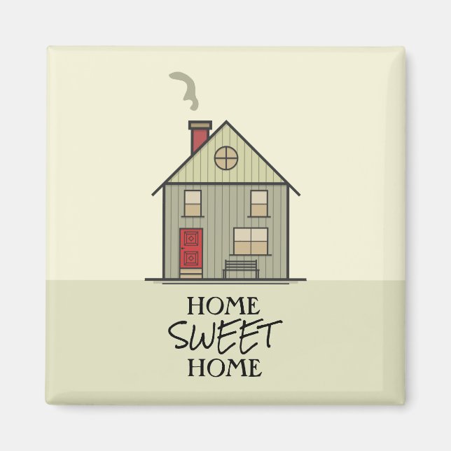 Zuhause Sweet Zuhause Quote Niedlich House Magnet (Vorne)