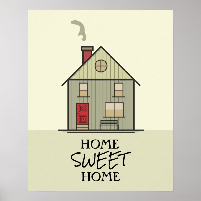 Zuhause Sweet Zuhause Quote Niedlich House Poster (Vorne)