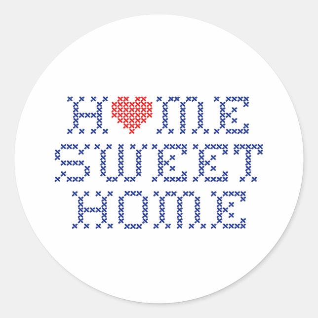 Zuhause Sweet Zuhause Round Stickers (Vorderseite)