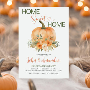 Zuhause Sweet Zuhause Rustic Pumpkin Housewarming  Einladung
