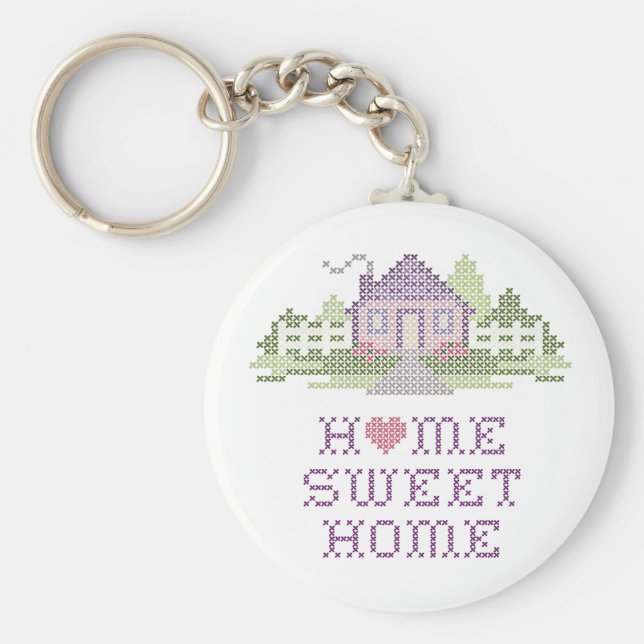 Zuhause Sweet Zuhause Schlüsselanhänger (Vorne)