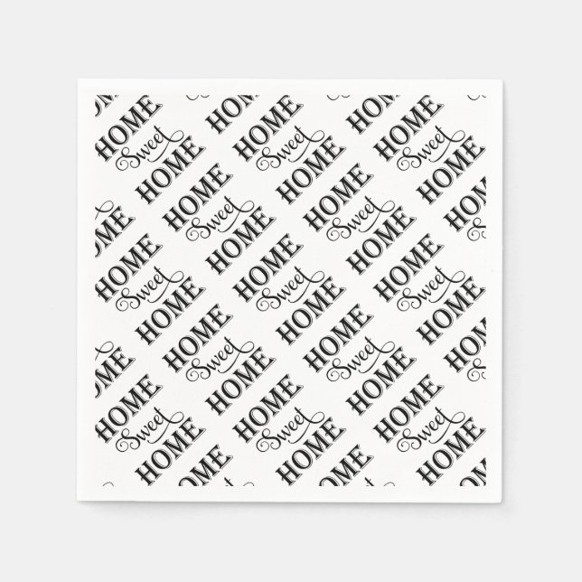 Zuhause Sweet Zuhause Serviette (Vorderseite)