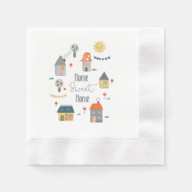 Zuhause Sweet Zuhause Serviette (Vorderseite)
